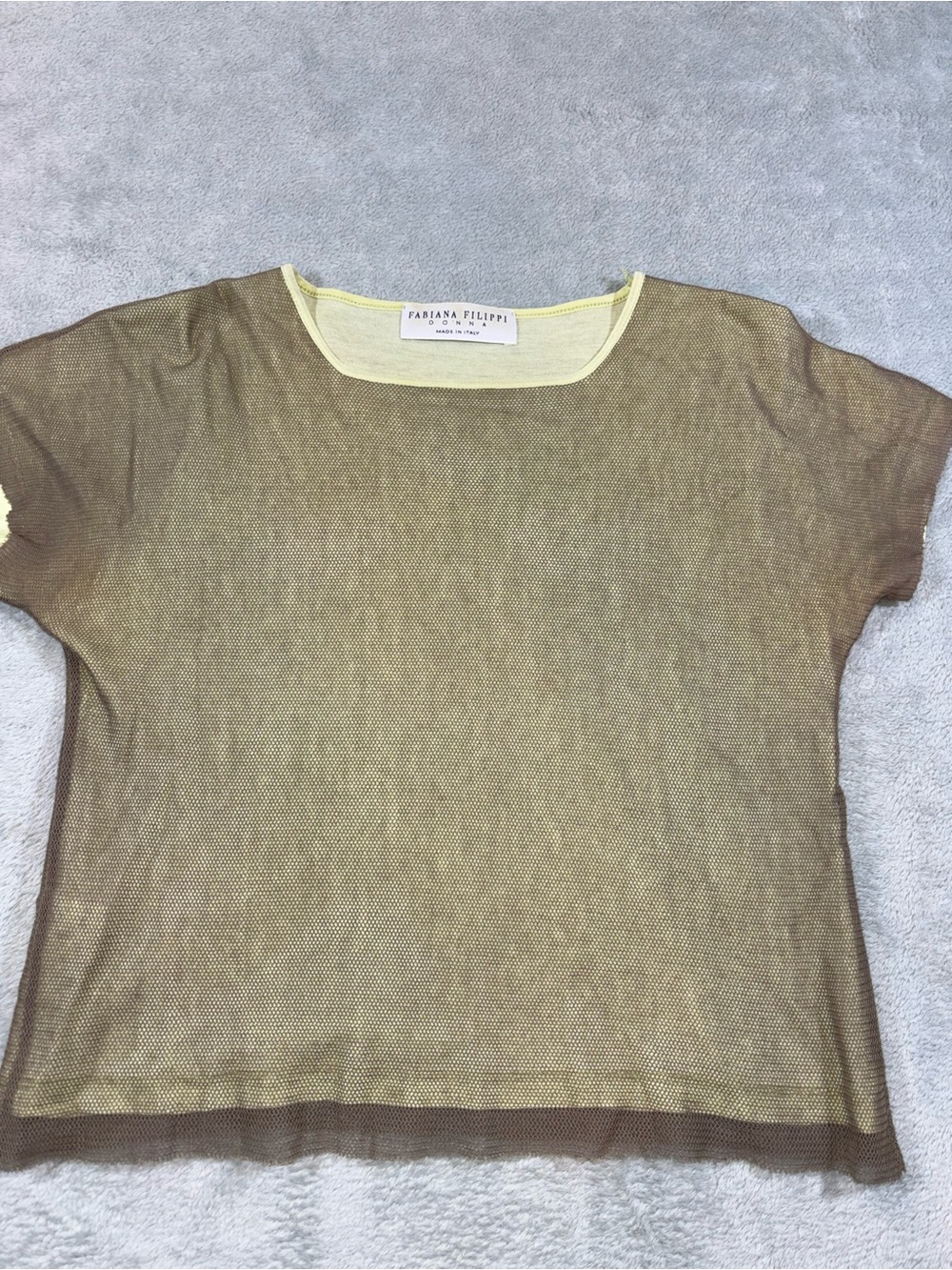 Fabiana Filippi Donna Sheer Lightweight Knit Top Made in Italy